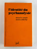 L'identit&eacute; du psychanalyste. Joseph, D. joseph - Widl&ouml;cher, Daniel
