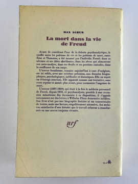 La mort dans la vie de Freud. Schur, Max