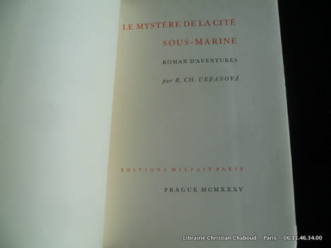 Le mystère de la cité sous-marine. Urbanova. Couverture de Cyril Bouda.