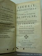 Lettres de Madame de Sévigné. Recueil des lettres de Madame la Marquise de Sévigné à Madame la Comtesse de Grignan, sa fille. Nouvelle édition augmentée. En 8 volumes. par Sévigné, Marquise de - Image 4