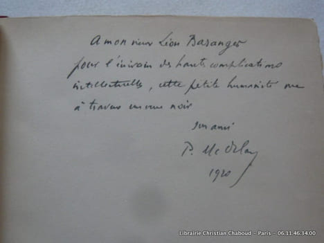 Le Nègre Léonard & Maître Jean Mullin. Envoi de l'auteur.. Mac Orlan, Pierre. Illustrations en couleurs de Chas. Laborde gravées sur bois par Robert ...