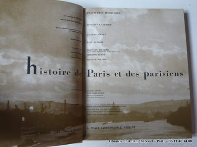 Histoire de Paris et des Parisiens