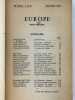 Revue Europe 351-352. Juillet-Août 1958. Littératures tchèque et slovaque.. Revue Europe. Collectif