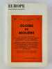 Revue Europe 523-524. Nvembre-décembre 1972. Gloire de Molière. Revue Europe. Collectif