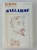 Revue Europe 564-565. Avril-Mai 1976. Mallarmé. Revue Europe. Collectif