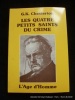 Les quatre petits saints du crime. G.K. Chesterton. Trad. par Maureen et Marc Poitou