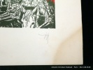 Ugaki. Le serment du samouraï. Grande sérigraphie rouge et noir, numérotée 80/150 ex., signée par Gigi.. Robert Gigi