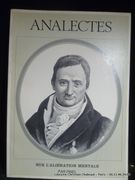 Analectes. SUR L'ALIENATION MENTALE. Facsimilé de l'introduction, des pp. 29-43, des pp 63-66, des pp 177-226 du Traité médico-philosophique sur l'aliénation mentale ou la manie, par Ph. Pinel, édition Richard, Caillé et Ravier. An IX. par Pinel, Ph