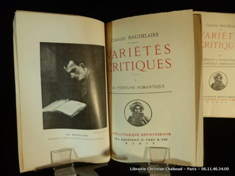 Variétés critiques I La peinture romantique. II Modernité & Surnaturalisme. Esthétique spiritualiste. BAUDELAIRE, Charles. Sous la direction de Elie ...