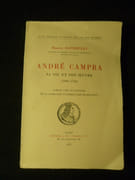 André Campra. Sa vie, son oeuvre.(1660-1744) par Barthélemy Maurice