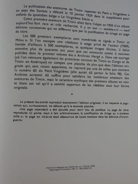 Tintin reporter du Petit Vingtième au pays des Soviets. Hergé