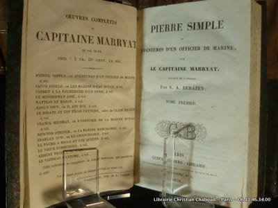 Oeuvres complètes du Capitaine Marryat. Volume 1 à 56 ( manquent vols. 11 & 12)