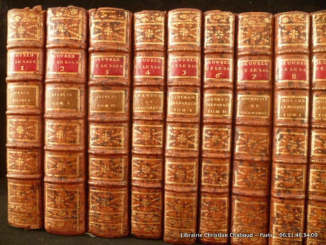 Oeuvres choisies de Le Sage avec figures. 15 volumes.. Le Sage