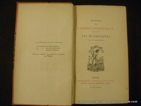 Les diaboliques. Les six premières.Le rideau cramoisi, Le plus bel amour de Don Juan,Le bonheur dans le crime, Le dessous de cartes d'une partie de ...