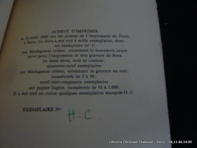 Cartolines et dédicaces. 1953-1960. Envoi de l'auteur à André Deslandes