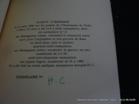 Cartolines et dédicaces. 1953-1960. Envoi de l'auteur à André Deslandes. André Pieyre de Mandiargues