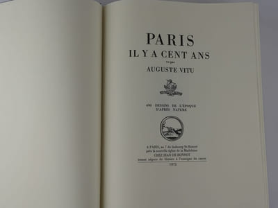 Paris il y a cent ans vu par Auguste Vitu. 490 dessins de l'époque d'après nature.
