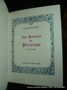 Les Sonnets de Pétrarque. Illustrés par Dominique Pardigon. 2 volumes sous étui.