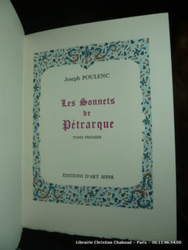Les Sonnets de Pétrarque. Illustrés par Dominique Pardigon. 2 volumes sous étui.. PETRARQUE. Traduction en vers de Joseph Poulenc