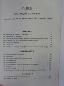 Instructions choisies des Grands Prédicateurs sur les Epîtres et les Evangiles des Dimanches et Fêtes. Bossuet, Bourdaloue, Massillon, Fléchier etc.. En 4 volumes.