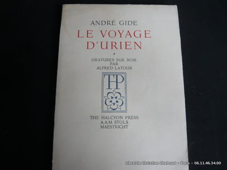 Le voyage d'Urien. Gravures sur bois par Alfred Latour.. GIDE André