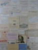 Important lot de cartes de visite commerciales, années 20, françaises et étrangères, concernant tous métiers autour de la passementerie.. Anonyme.