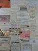 Important lot de cartes de visite commerciales, années 20, françaises et étrangères, concernant tous métiers autour de la passementerie.. Anonyme.