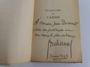 Inventaire de l'abîme. Envoi autographe signé. par Georges Duhamel.  - Image 1