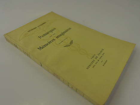 Remarques sur les mémoires imaginaires.. Alain Duhamel. Envoi de l'auteur.