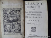 Le Saint déniché ou la Banqueroute des marchands de miracles. Comédie. par Sans mention d'auteur, attribué à Guillaume Hyacinthe Bougeant (1690-1743). - Image 1