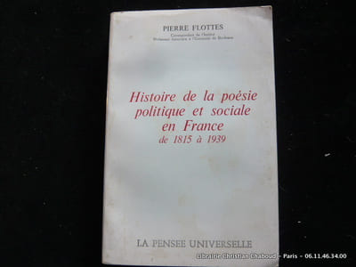 Histoire de la poésie politique et sociale en France de 1815 à 1939