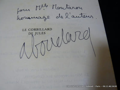 Le corbillard de Jules. Envoi autographe signé.