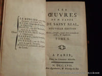 Les Oeuvres de M. L'Abbé de Saint Real, nouvelle édition Revue , corrigée, rangée dans un meilleur ordre et augmentée. En 8 vols., complet.