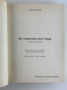 Des compositeurs pour l'image. par LACOMBE Alain. Préface de Jean-Louis Tournier - Image 2
