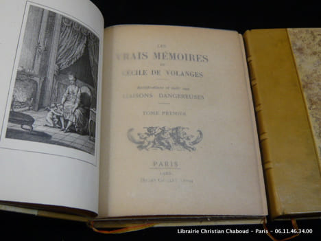 Les vrais Mémoires de Cécile de Volanges. Rectifications et suite aux Liaisons dangereuses. 2 volumes.. Anonyme.
