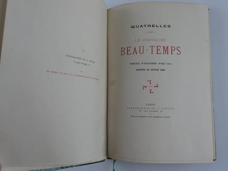 Le Chevalier Beau-Temps. Préface d'Alexandre Dumas Fils. Vignettes de Gustave Doré.. QUATRELLES (Ernest Lépine). DORE Gustave