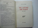 Le livre ouvert (1938-1944).. ELUARD Paul