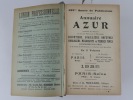 Annuaire AZUR, 123e année de publication. contenant les Adresses de tous les Fabricants et Marchands Bijoutiers, Joailliers, Orfèvres, Horlogers, ...