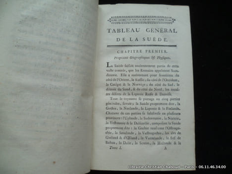 Tableau général de la Suède. 2 volumes reliés en un.. M. Catteau