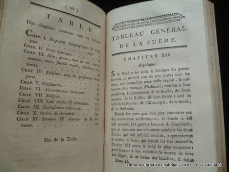 Tableau général de la Suède. 2 volumes reliés en un.. M. Catteau