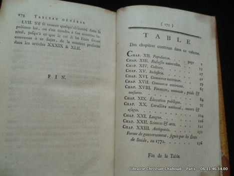 Tableau général de la Suède. 2 volumes reliés en un.. M. Catteau