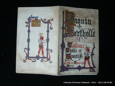Paquin Bertholle et Cie. Tailleurs civils et sportifs 24 rue des Capucines Paris.