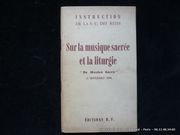 Instruction de la S.C. des rites sur la musique sacrée et la liturgie   De Musica Sacra  3 septembre 1958  par Cicognani (cardinal) - Image 1