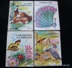 Le Cormoran Pêcheur- L'Oiseau-Roi - Le Faon et le Marcassin - La Coccinelle et le Papillon. Réunion de 4 albums de la collection Amandine.. BOULANGER ...