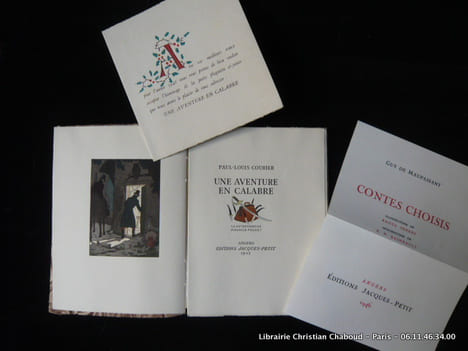 Une aventure en Calabre. Suivi du catalogue des Editions JACQUES-PETIT. Paul-Louis COURIER. Illustrations de Maurice Pouzet.