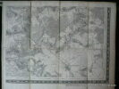 Carte gravée de Brie-Comte-Robert et de ses environs. Carte géographique entoilée 40X50 cm. Brie-Comte-Robert