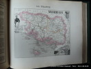 ATLAS MIGEON  La France et ses Colonies. Atlas illustré. Cent cartes ( COLORISÉES MANUELLEMENT) dressées d'après les cartes de Cassini, du dépôt de la ...