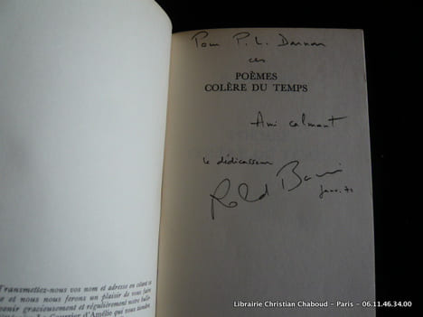 Poèmes colère du temps. Roland Bacri