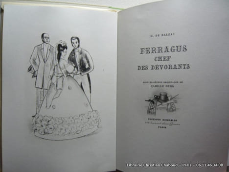FERRAGUS, chef des dévorants. Pointes sèches originales de Camille Berg. BALZAC Honoré de