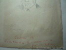 André Gide.  Lithographie originale sur vélin Johannot, signée, numérotée 22/25. Mention manuscrite (non identifiée) au crayon rouge  "Cadeau de ...
